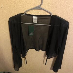 Sheer witchy goth black shrug
